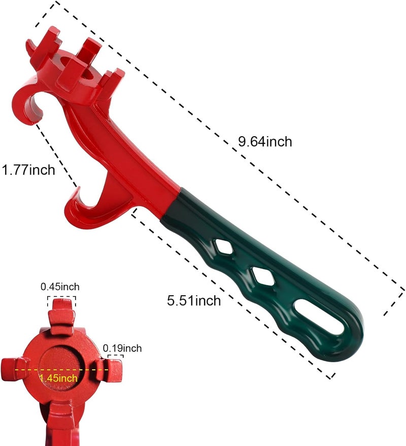 DANOREC 2Pcs Bucket Opener Tool 5 Gallon,Upgraded Bung Wrench for Opening 55 Gallon Drum,Professional Bucket Lid Opener,9.6 Inch Aluminum Barrel Wrench Tool with Non-slip Handle - Image 3